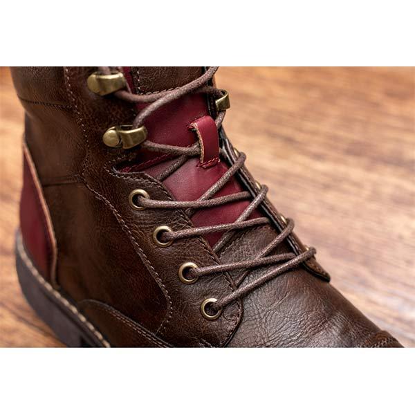 MEN'S PATCHWORK ANKLE BOOTS