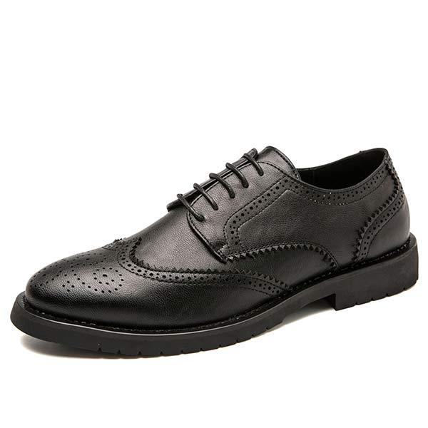 MEN'S BROGUE CARVED LEATHER SHOES
