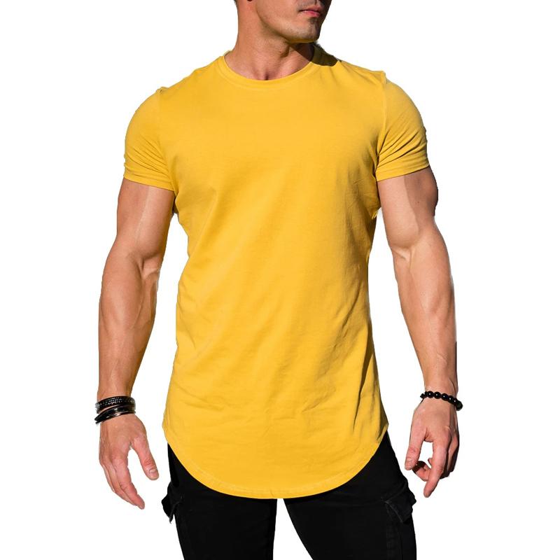 Men's Solid Color Loose Round Neck Short Sleeve T-Shirt