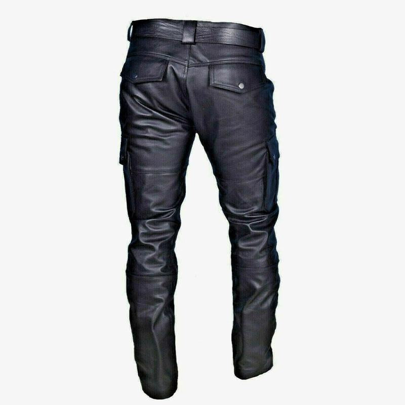 Men's Vintage Casual Belt Leather Pants (Belt Excluded)