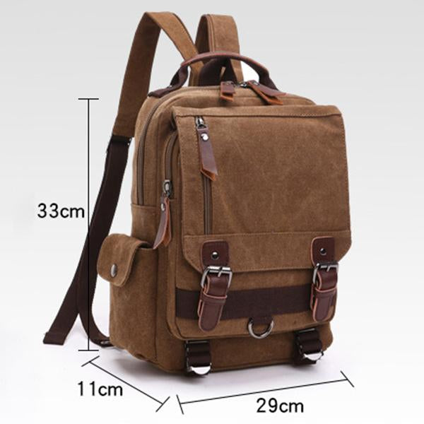 CASUAL CANVAS OUTDOOR TRAVEL BACKPACK