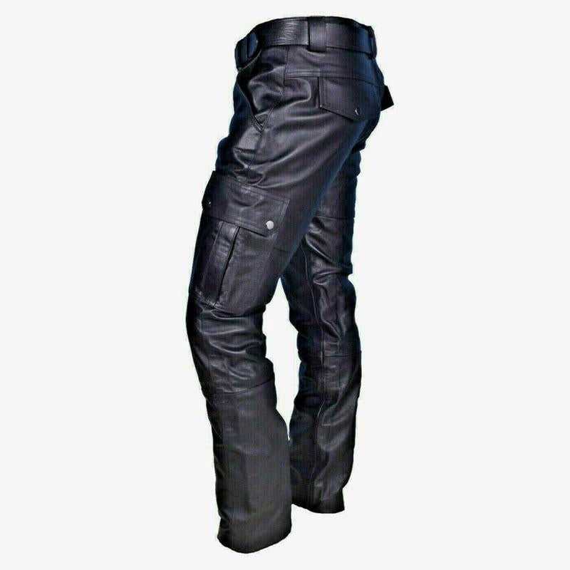 Men's Vintage Casual Belt Leather Pants (Belt Excluded)