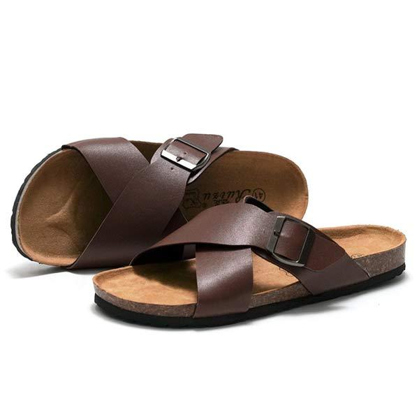 MEN'S CROSS STRAP SLIPPERS