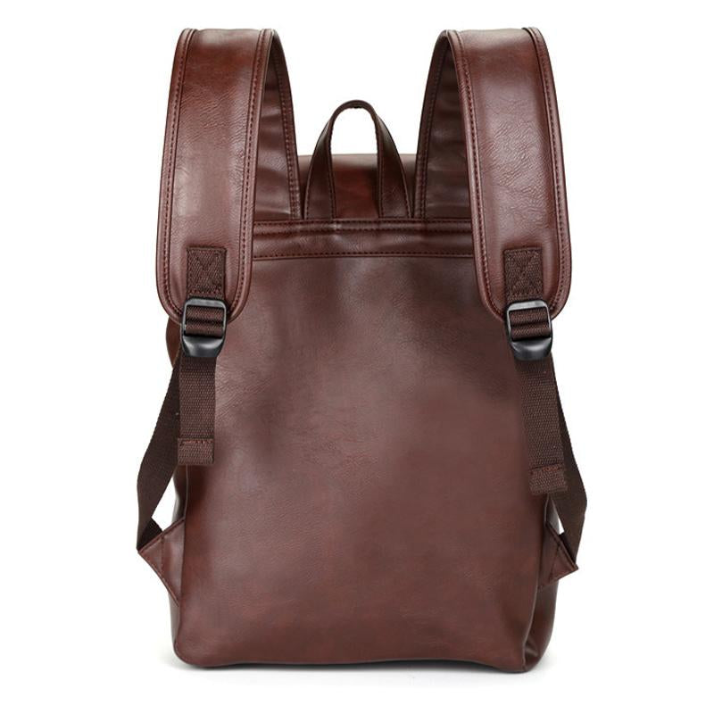 Men's Crazy Horse Leather Large Capacity Backpack