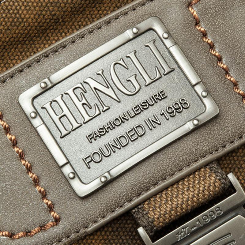 Sac à bandoulière rétro grande capacité pour homme en toile