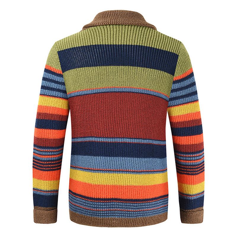 Veste pull à revers colorblock pour homme