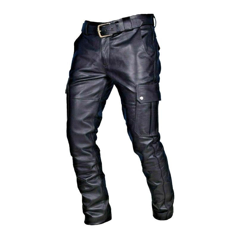 Men's Vintage Casual Belt Leather Pants (Belt Excluded)