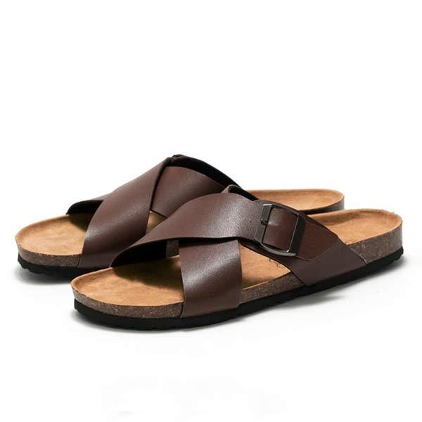 MEN'S CROSS STRAP SLIPPERS
