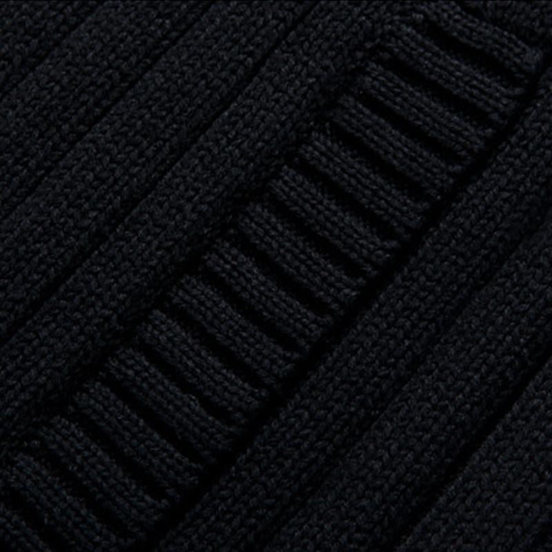 Men's Casual Stand Collar Zipper Slim Fit Knit Cardigan