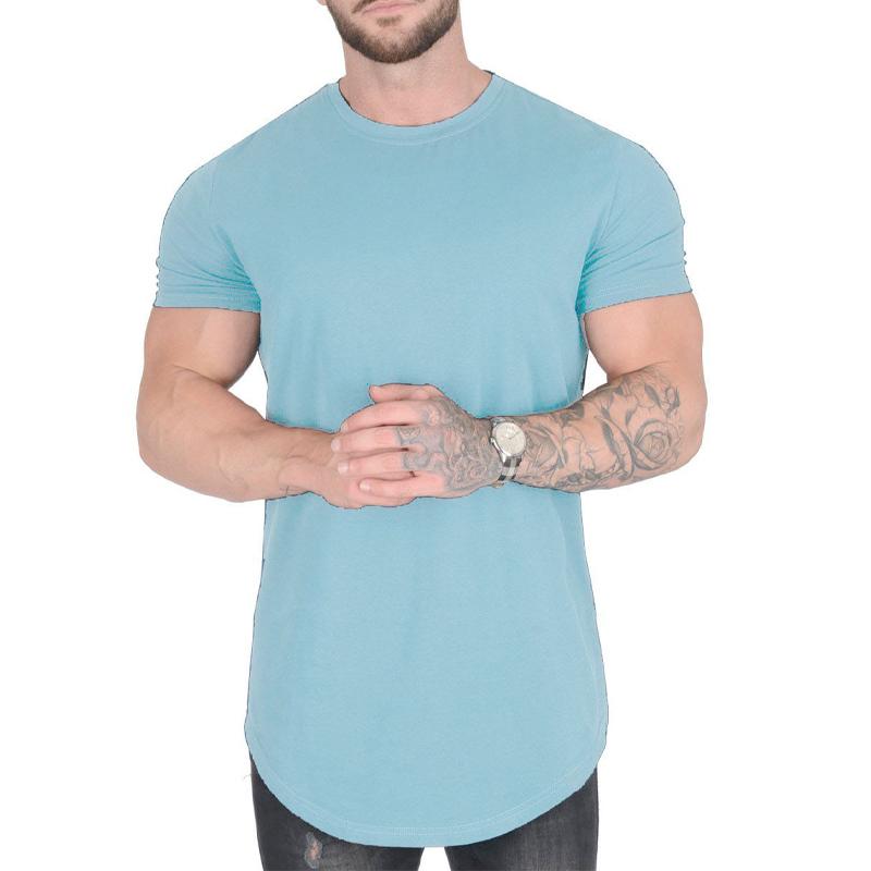 Men's Solid Color Loose Round Neck Short Sleeve T-Shirt