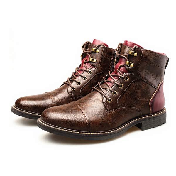 MEN'S PATCHWORK ANKLE BOOTS