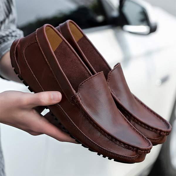 MEN'S SLIP-ON LEATHER LOAFERS