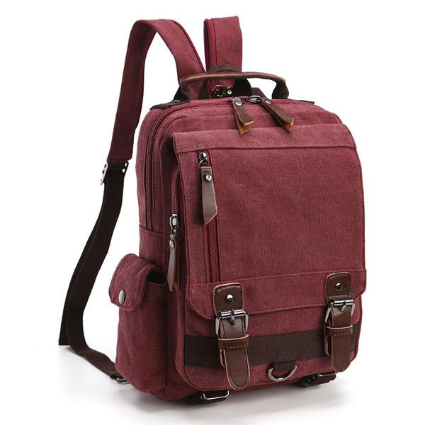 CASUAL CANVAS OUTDOOR TRAVEL BACKPACK