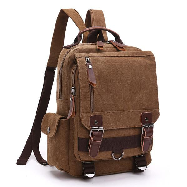 CASUAL CANVAS OUTDOOR TRAVEL BACKPACK