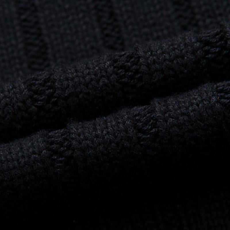 Men's Casual Stand Collar Zipper Slim Fit Knit Cardigan