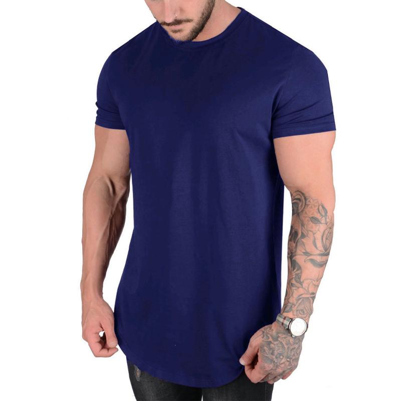 Men's Solid Color Loose Round Neck Short Sleeve T-Shirt
