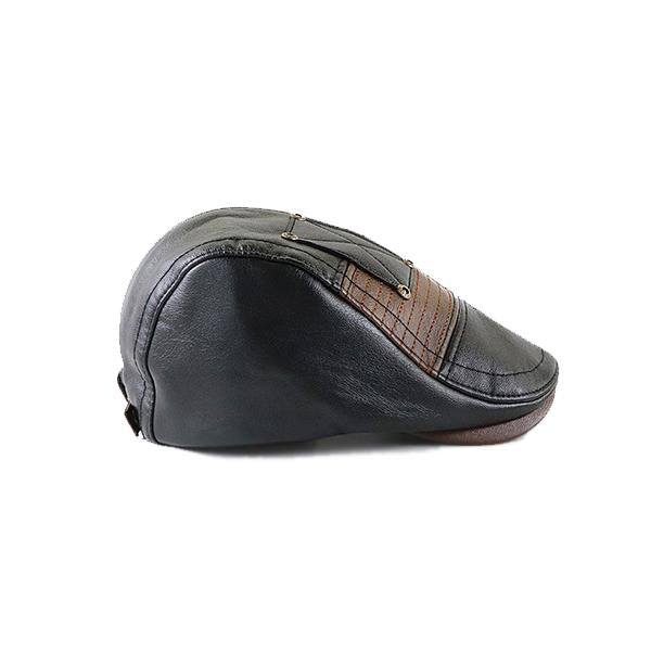 MEN'S PATCHWORK LEATHER HAT
