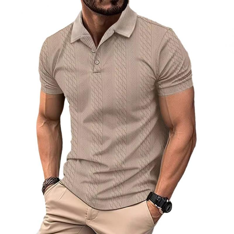 Polo à manches courtes en jacquard texturé pour homme