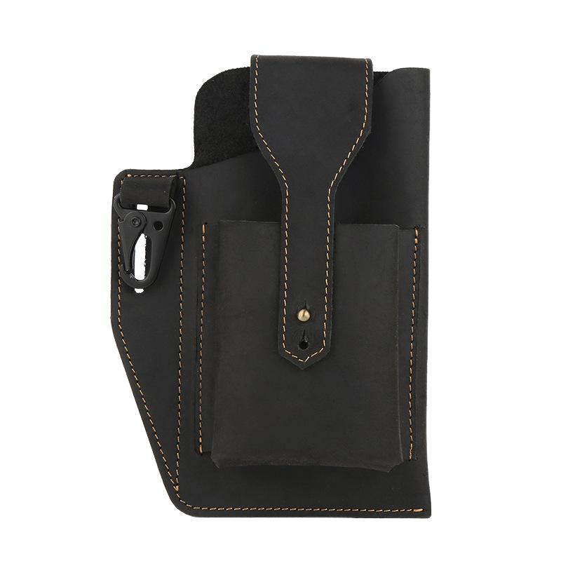 Sac banane rétro décontracté en cuir pour téléphone portable