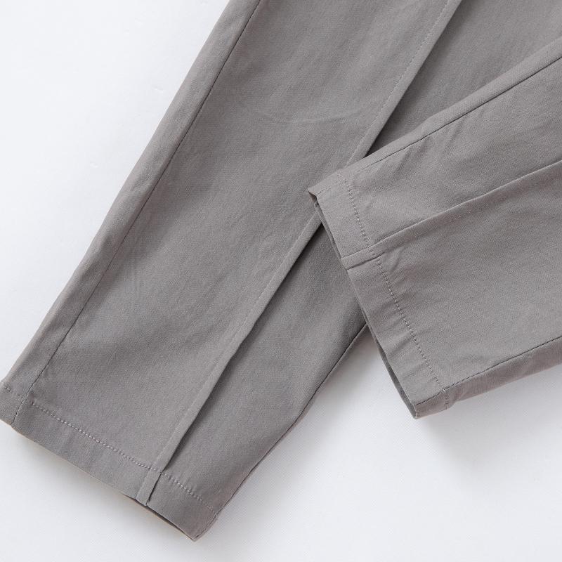 Pantalon décontracté à cordon de serrage pour homme, couleur unie