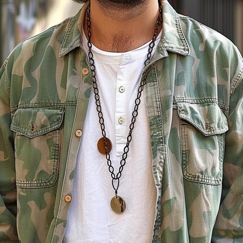 Men's Camouflage Lapel Breast Pocket Cargo Shirt Jacket