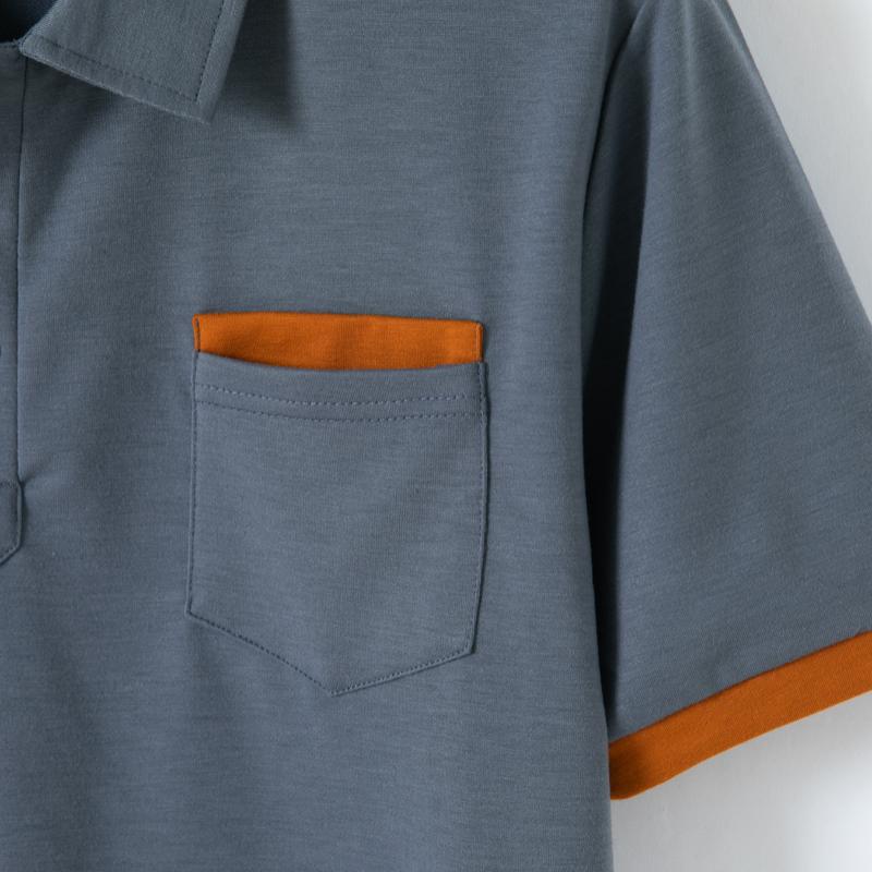 Men's Colorblock Chest Pocket Lapel Short Sleeve Polo Shirt