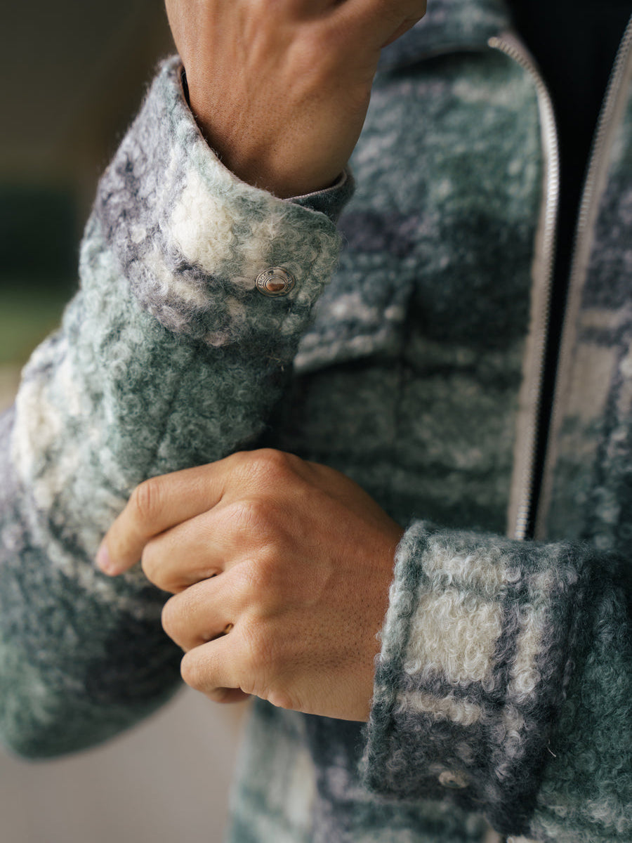 Boucle Zipped Check Jacket