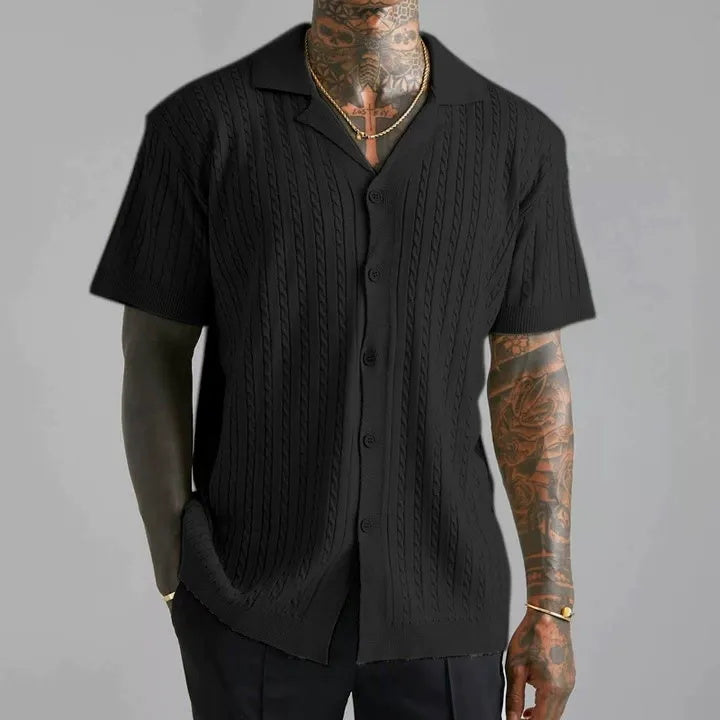 Men's fashionable and casual jacquard shirt