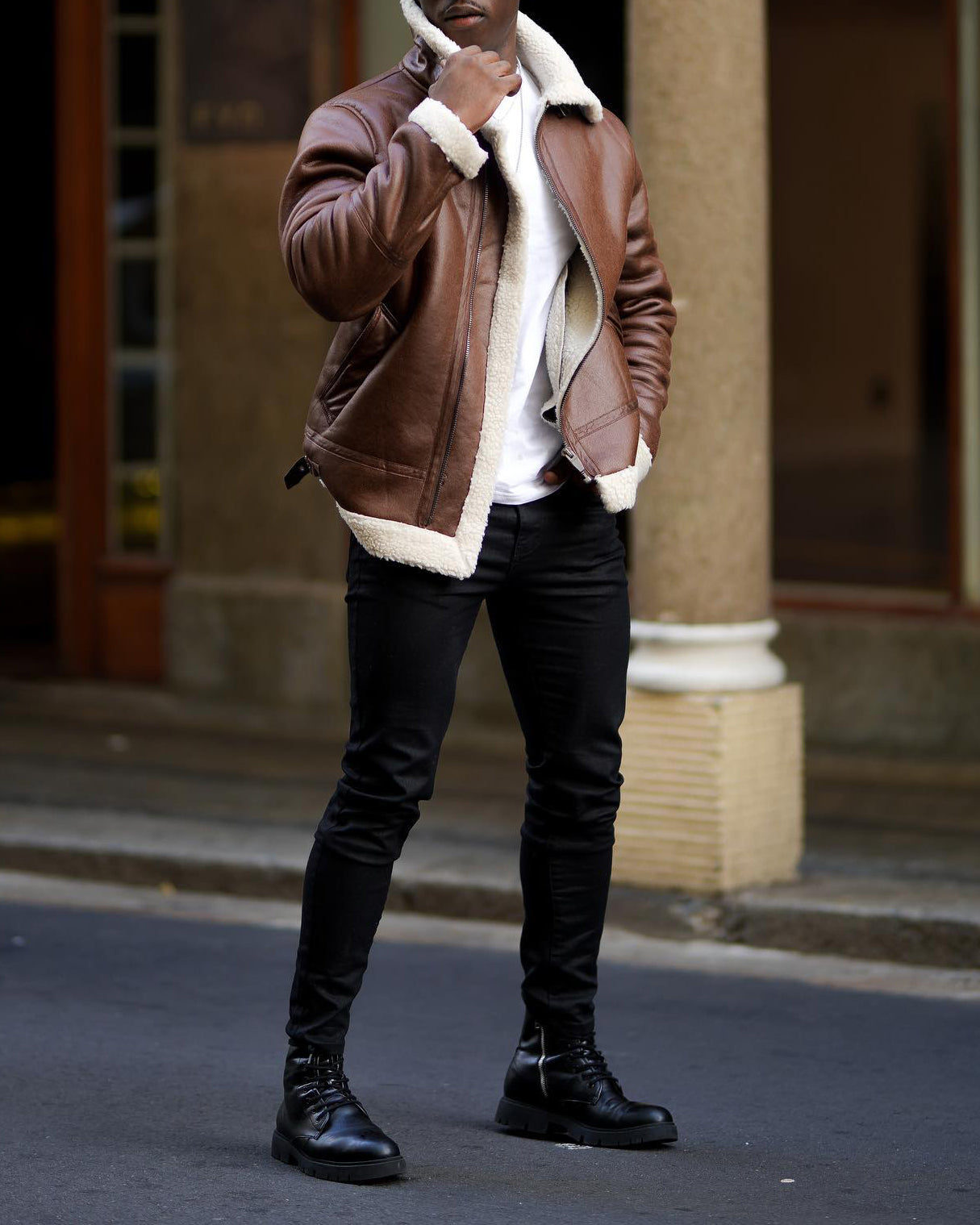 Veste en daim décontractée et tendance pour homme
