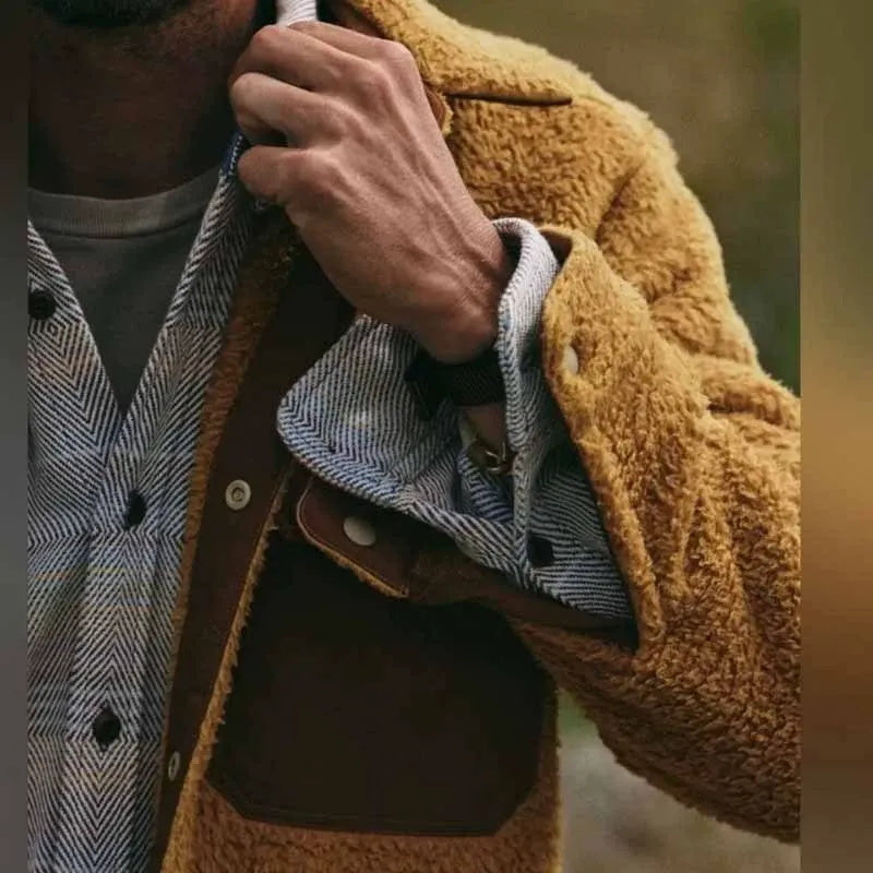 Men's color-blocking collage design men's jacket, coat and overcoat