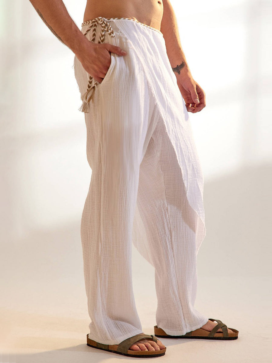 Men's fashionable and casual linen trousers