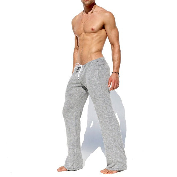 Men's fashionable casual knitted flared trousers