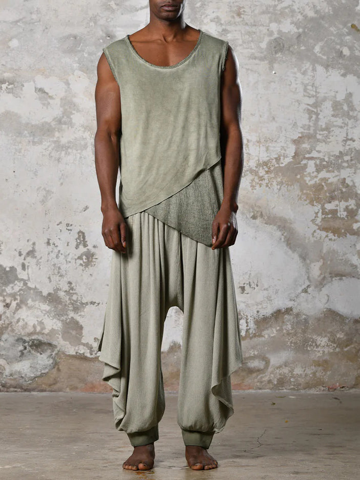 Men's fashionable casual irregular vest